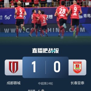 中超-十人成都蓉城1-0亚泰3连胜继续领跑 韦世豪定位球制胜+伤退