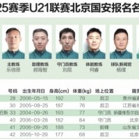 开云电子-国安公布U21联赛报名名单：一线队球员范双杰、李睿跃等人在列